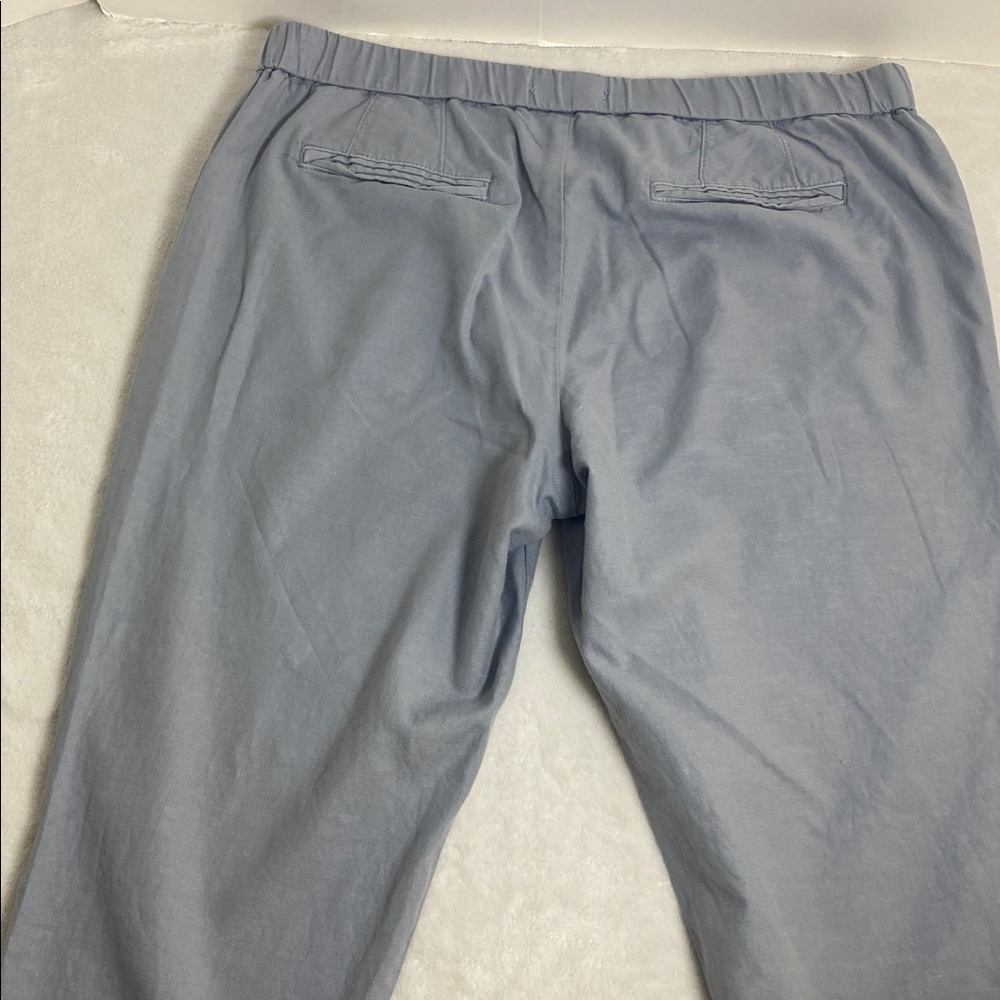 Esprit Casual Linen and Cotton Blend Chino Pants - Slate Blue Size 14 - Picture 9 of 14